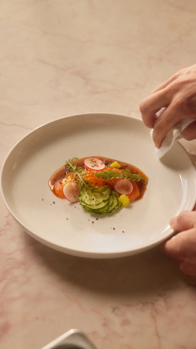 Grown on the rooftop. Plated on Ada Lane.